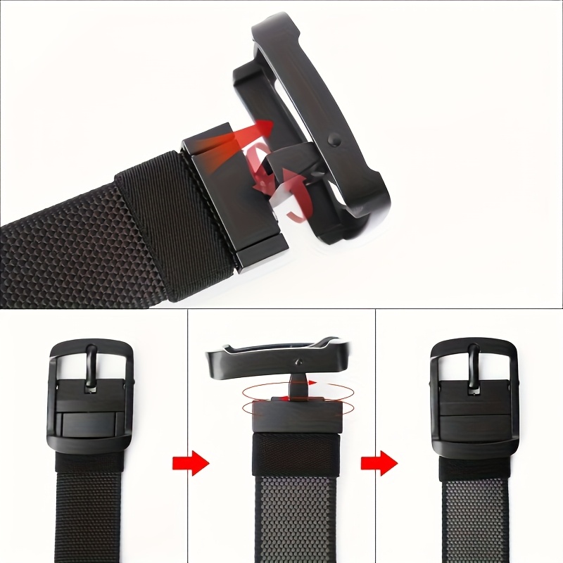 Men'S Tactical Belt Adjustable Durable Nylon Webbing